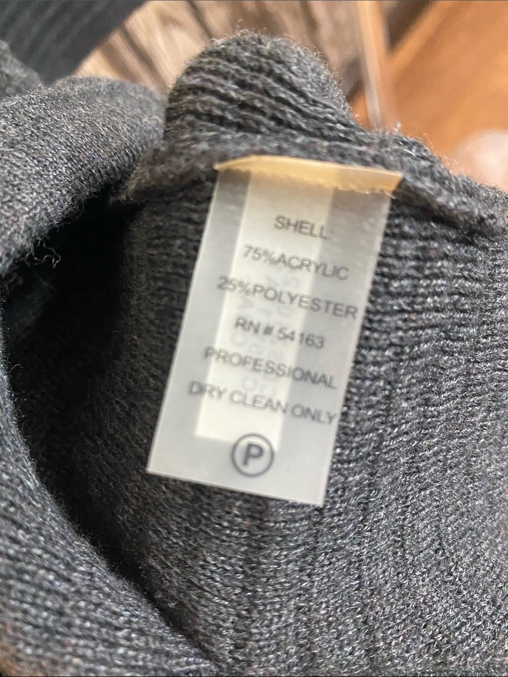 Calvin Klein Charcoal Gray Ribbed Knit Top - Picture 5 of 5